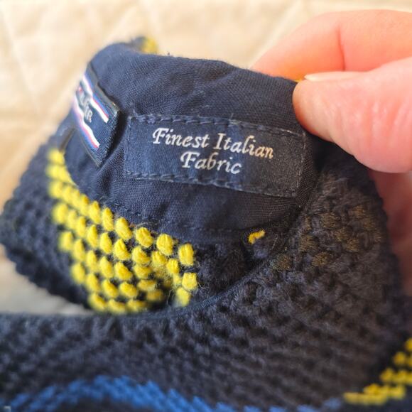 Tommy Hilfiger Dress Women's 6 Navy Primary Stripe Textured Beach Coastal READ - Picture 8 of 13